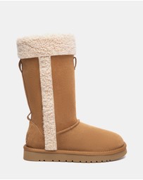 EVERAU - Australian Shepherd Ugg Tall Nordel Cow Suede Upper UGG Boots