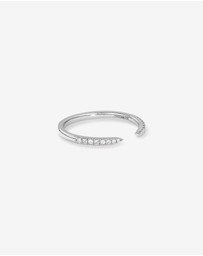 Michael Hill - 0.12 Carat TW Diamond Open Wedding Band in 14kt White Gold