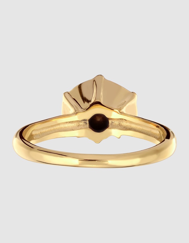 Elli Jewelry - Red Crystal Ring in Gold-Plated 925 Silver