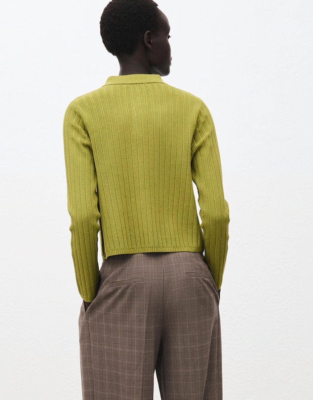 M.N.G - Polo-Neck Ribbed Sweater