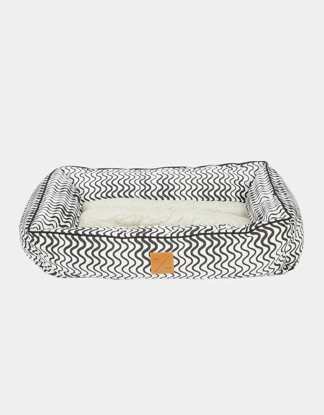 Mog & Bone - Bolster Dog Bed - Black Wave