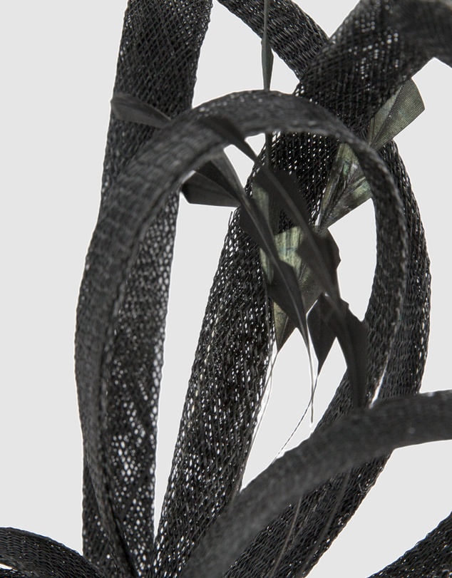 Max Alexander - Black Sinamay Loops Fascinator