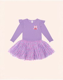 Huxbaby - Cherry Embroidered Tulle Dress - ICONIC EXCLUSIVE - Babies-Kids