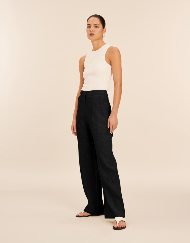 AERE - Patch Pocket Linen Pants