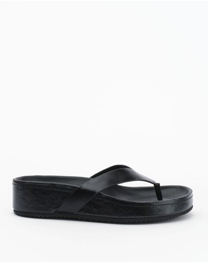 Black Oily Crinkle Leather
