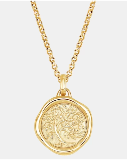 Dower & Hall - Men's Tree of Life Talisman Necklace In Gold Vermeil