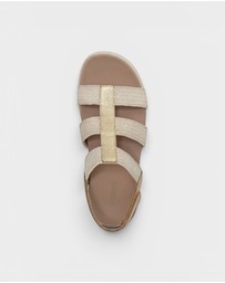 Vionic - Sabrina Flatform Sandal - Gold Leather