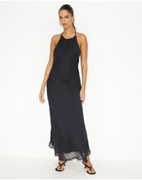 Dazie - Soiree Polka Dot Halter Dress
