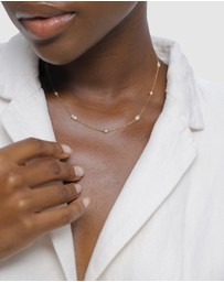 Elli Jewelry - Necklace Crystal Pearl 925 Sterling Silver Gold-Plated