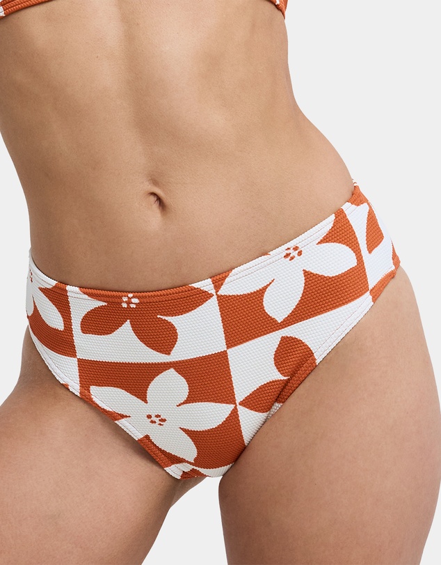 Roxy - Womens Hazy Days Mid Waist Classic Bikini Bottom