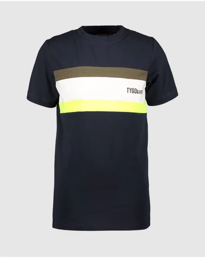 TYGO&vito - Organic Colour Block T-Shirt - Kids-Teens