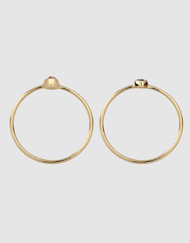 Elli Jewelry - Crystal Ring Set in Gold-Plated 925 Silver