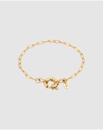 Elli Jewelry - Bracelet Long Link Chain 925 Sterling Silver Gold-Plated