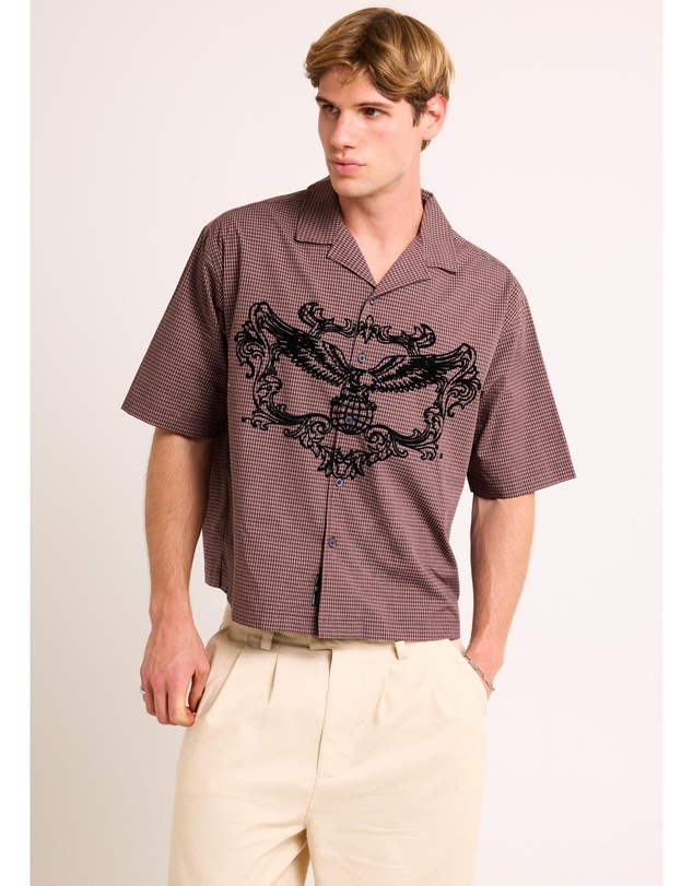 Black Noise White Rain - Hawk SHort Sleeve Shirt