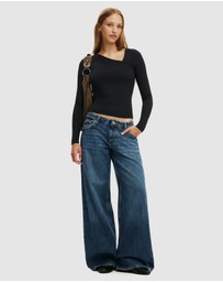 Cotton On - Hold Me Asymmetric Long Sleeve Top