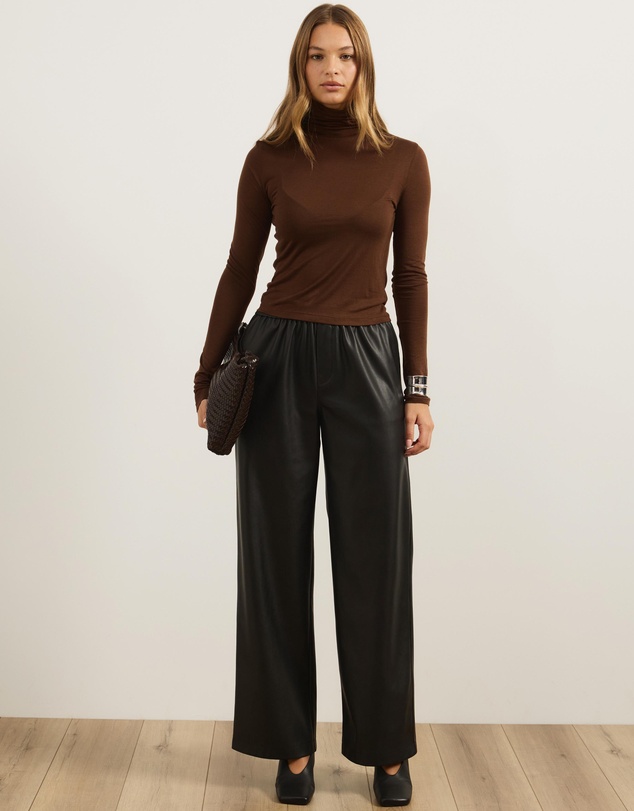 Atmos&Here - Wool Blend Roll Neck Long Sleeve Top