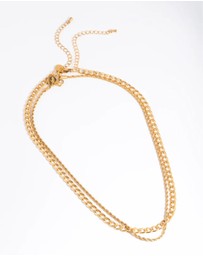 Lovisa - Waterproof Gold Plated Stainless Steel Twist Chain Double Layer Necklace
