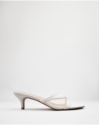 RAID - Charli White Kitten Heels Mule