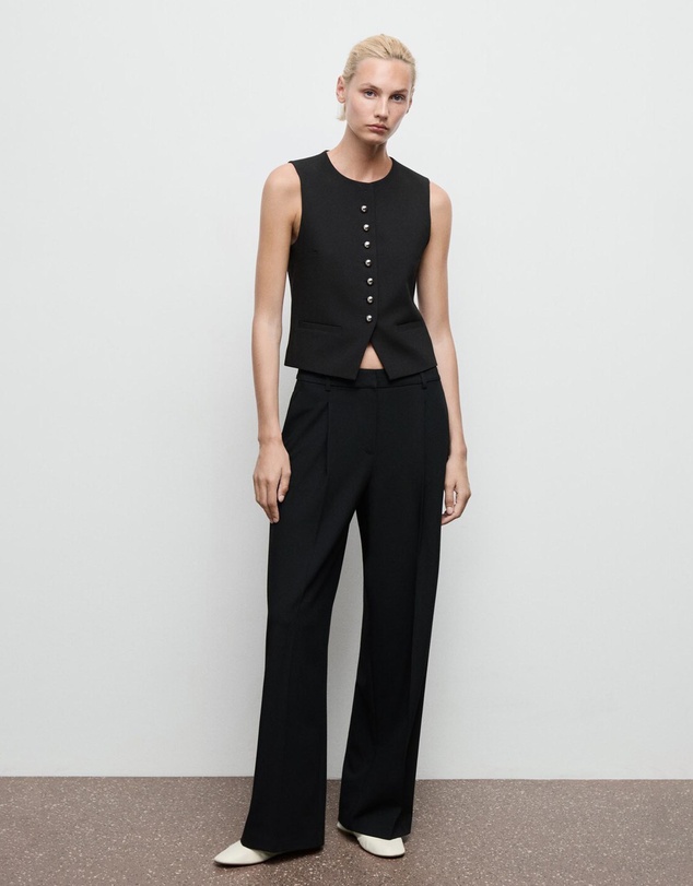 M.N.G - Pleated Wide Leg Trousers