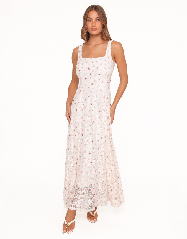Petal & Pup - Valley Maxi Dress - White Floral Lace