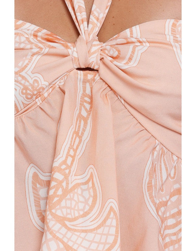 Petal & Pup - Klara Halter Top - Peach Floral