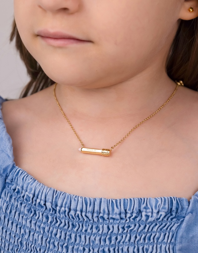 Wanderlust + Co - Color Pencil Gold Necklace