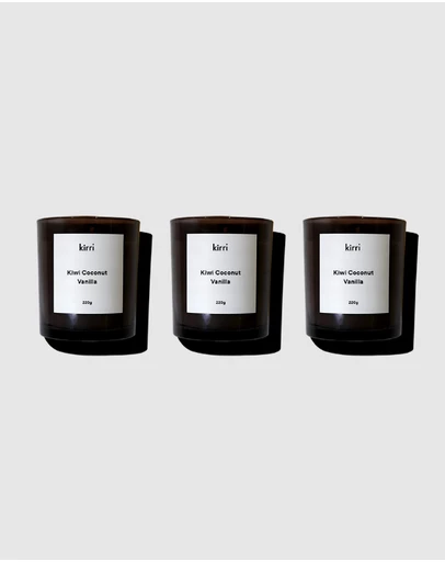 Kirri by Scent Australia Home - Kiwi Coconut Vanilla Candle (220g) Trio
