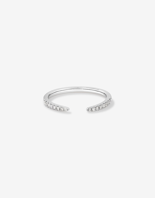 Michael Hill - 0.12 Carat TW Diamond Open Wedding Band in 14kt White Gold