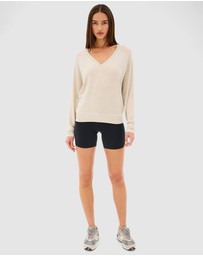Splits59 - Bennie Fleece V-Neck Sweatshirt