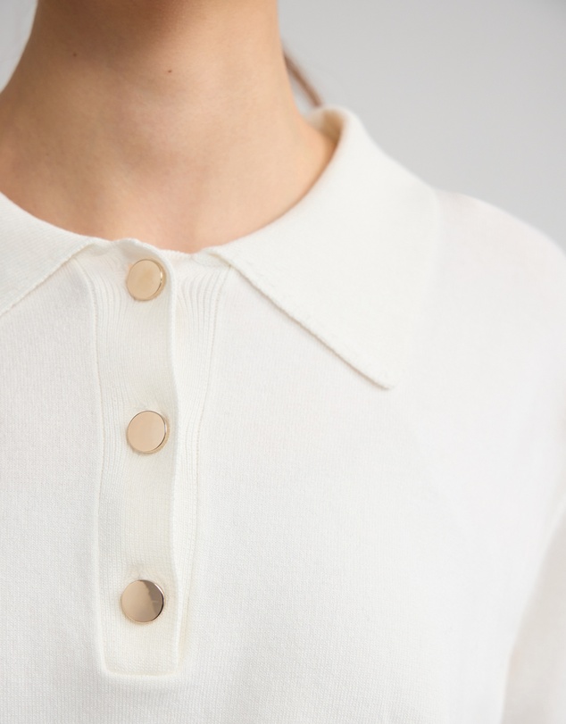 Oxford - Rose Polo Knitted Top
