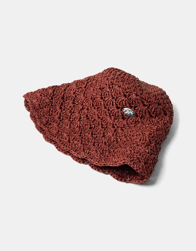 Damson Madder - Raffia Tulip Bucket Hat