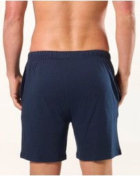 Mitch Dowd - Classic Slim Leg Cotton Knit Sleep Short 2 Pack - Navy & Grey Marle