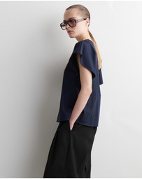 COS - Petal Sleeve Cotton Top