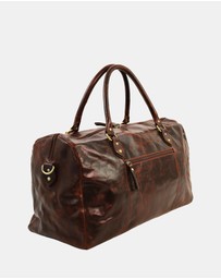 Pierre Cardin - Pierre Cardin Smooth Leather Overnight Bag