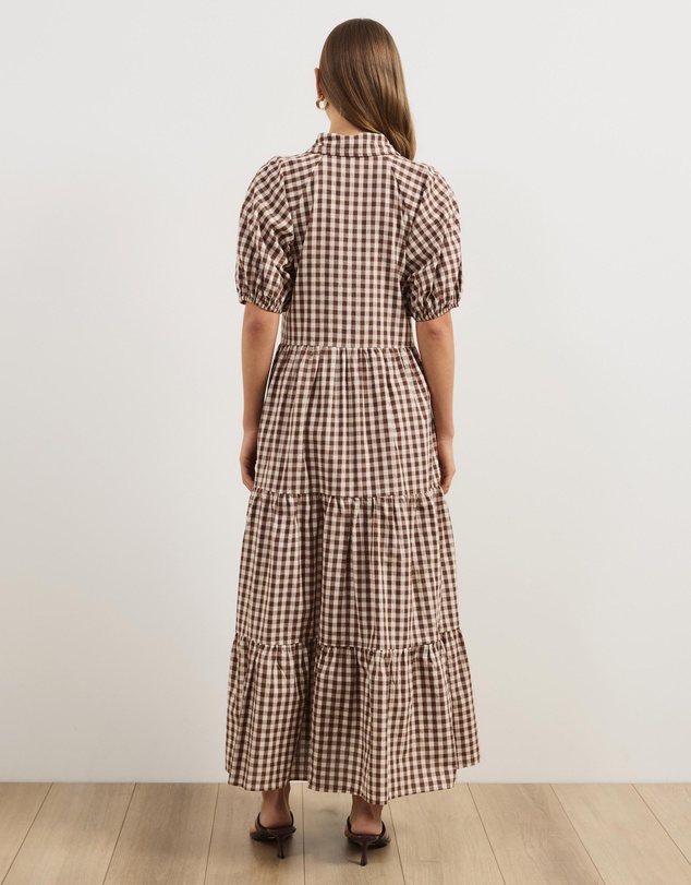 Atmos&Here - Alexis Tiered Button Through Midi Dress