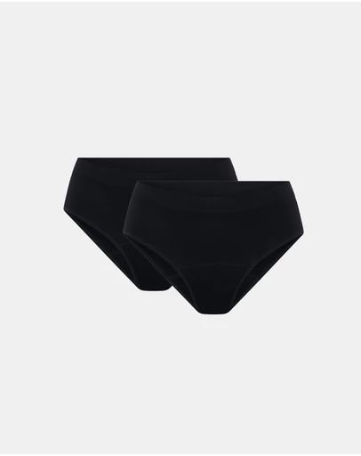 Modibodi - Soft Stretch Seamless Period Underwear Bikini Brief Moderate Absorbency2 Pack