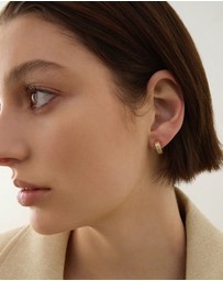Najo - Carrousel Yellow Gold Huggie Earrings