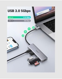 Ugreen - UGREEN 4 Ports USB C Hub Silver