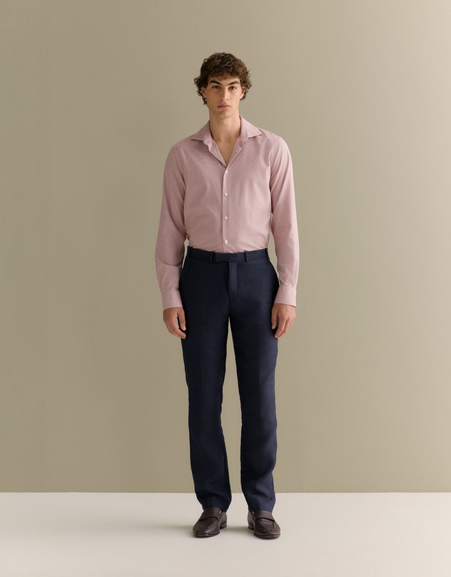 Trenery - Tailored Fit Cotton Career Shirt in Rhubarb