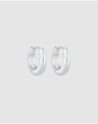 Elli Jewelry - Earrings Kids Creole Crystals 925 Sterling Silver