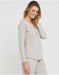 Bamboo Body - Long Sleeve Henley Top