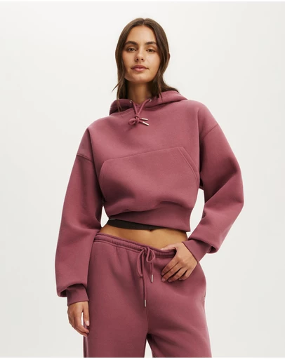 Cotton On Body Active - Plush Cropped Bubble Hoodie