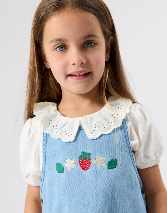Goldie + Ace - Wild Strawberry Pinafore Dress - Babies-Kids