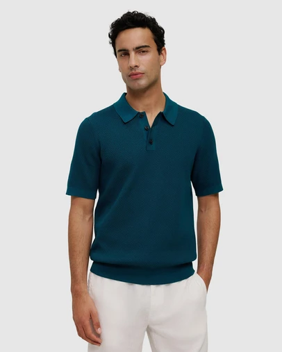Trenery - Cotton Texture Knit Polo