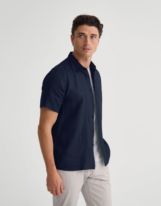 Oxford - Leyton French Linen Short Sleeve Shirt