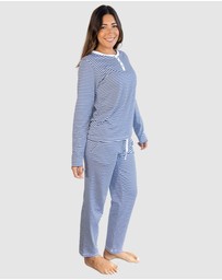 Sant And Abel - Women's Marina Jersey Knit Stripe Long PJ Set