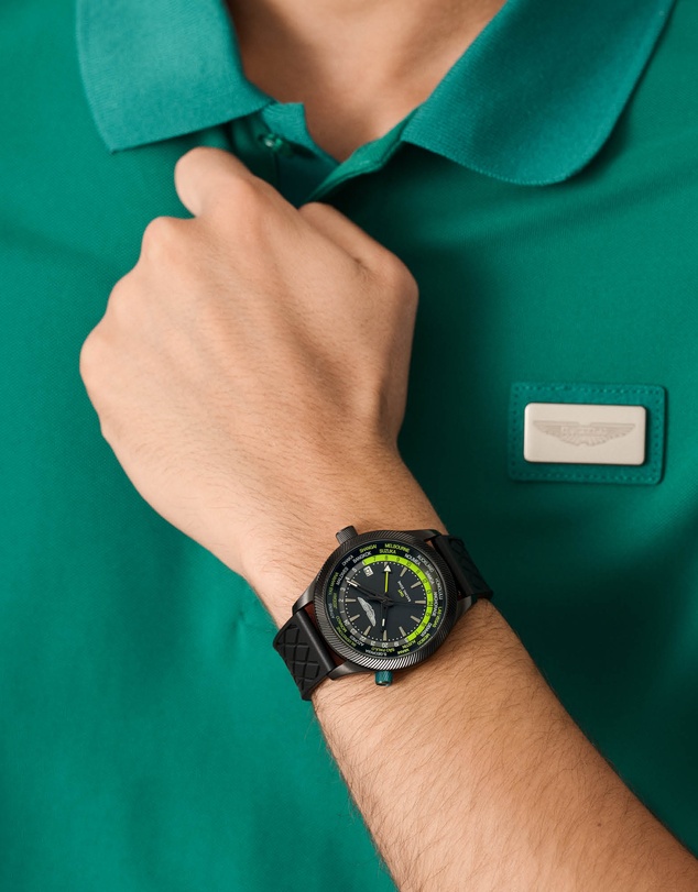 Aston Martin - GRZ IP Black Stainless Steel Black Silicone Watch