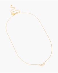 Lovisa - Waterproof Gold Plated Stainless Steel Cubic Zirconia Marquise Fan Necklace