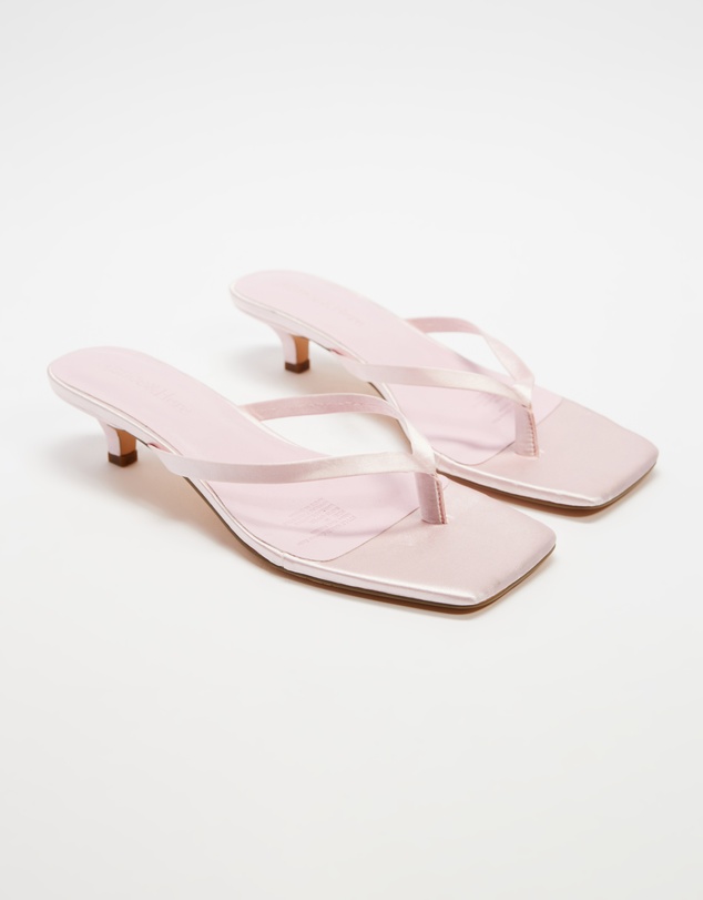 Atmos&Here - Oceane Satin Kitten Heel Sandals