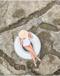 &Sunday - Sporty Oversized Inflatable Pool Tube- Clay